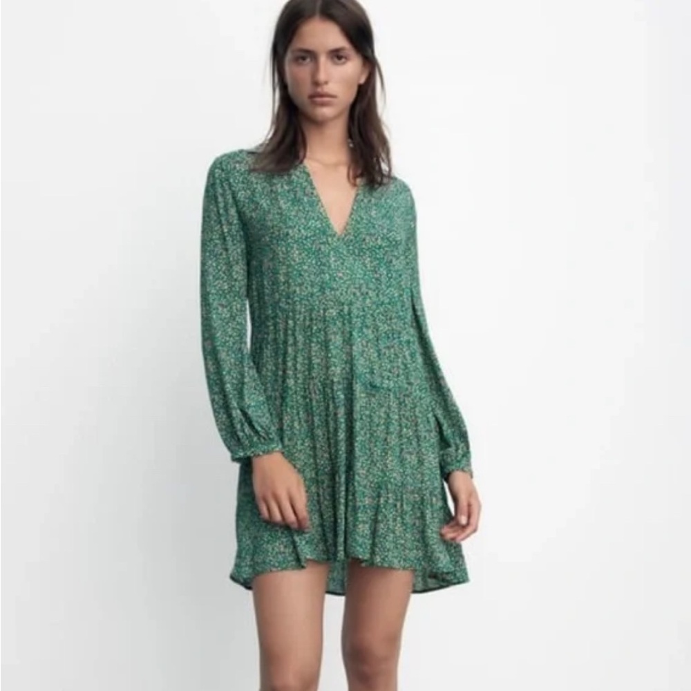 Zara Short Floral Print Mini Dress
